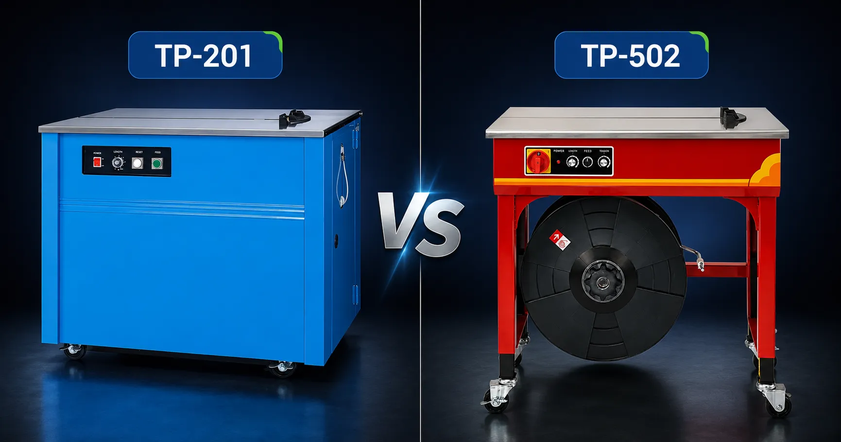 Flejadora TP-201 vs TP-502: ¿qué semiautomática conviene?